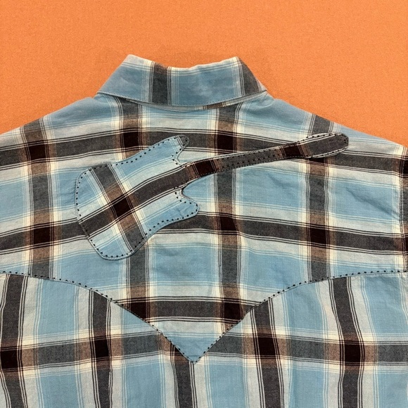 Rockmount Ranch Wear Women’s Plaid Western Pearl Snap Guitar Button Down Small - Picture 10 of 12